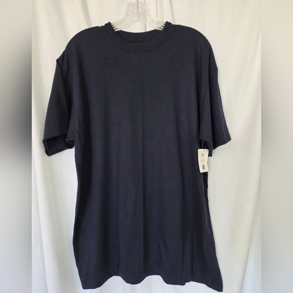 Anvil Dri Release NWT  Men's Navy Short Sleeve Tee Size L